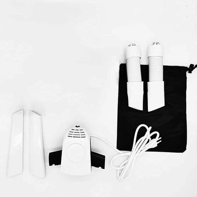 White hair dryer and attachments on a white background For Home