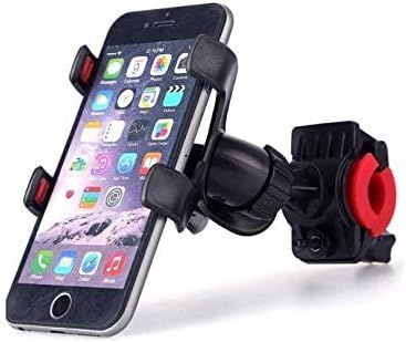 Phone holder with smartphone displaying app icons on a white background